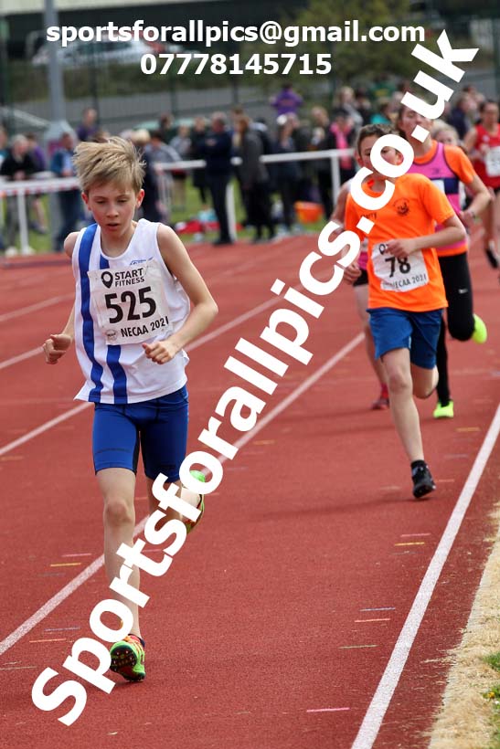 1500 metres, 2021 NECAA Middlesbrough Open Meting, Sunday, May 9th. Photo: David T. Hewitson/Sports for All Pics
